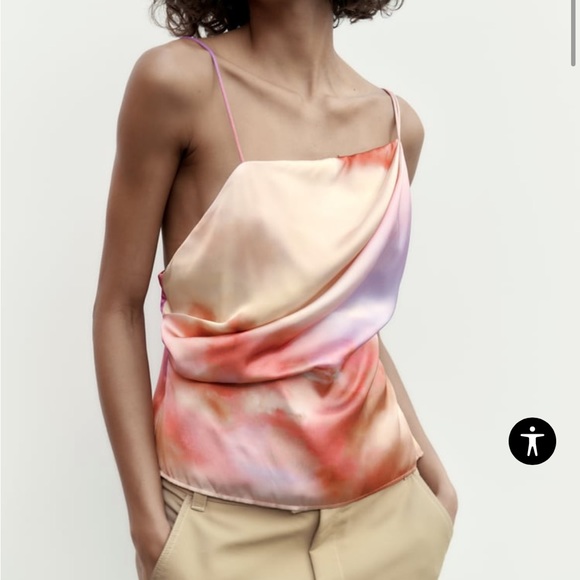 New - Purple pink ombre satin like top Zara collection host pick ๐๐๐ฅณ๐ - Picture 3 of 12